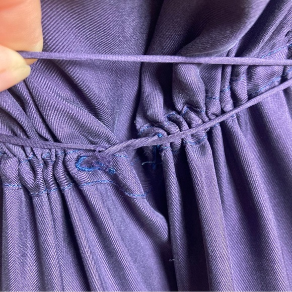 ROCHAS Dress size 4 /40 Blouson tiered Paris fashion French liquid abstract art - Picture 12 of 15